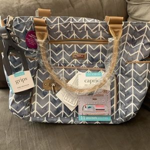 JJ cole caprice chevron diaper bag
